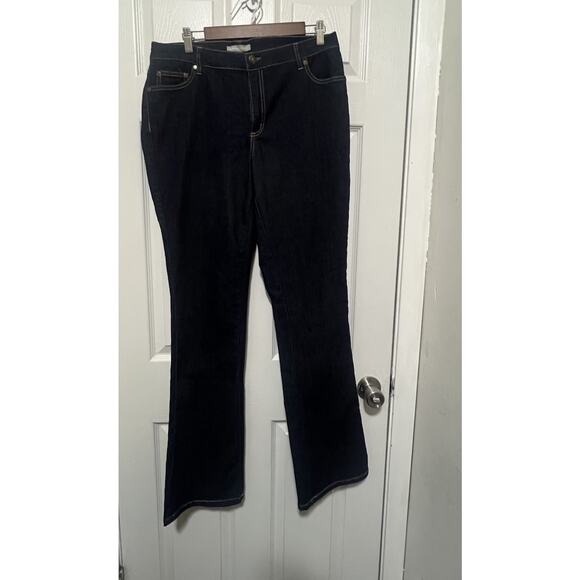 Woman Within Women’s 12W Tall Blue Boot Cut Jeans With Pockets‎ Plus Size EUC - Picture 2 of 10